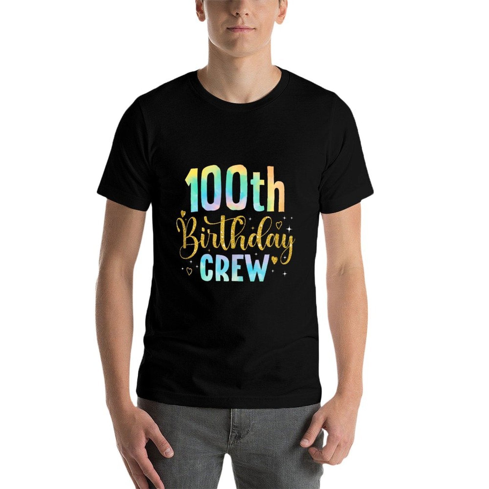 100 Year Old Birthday Party Group Family 100th Birthday Crew  Oversized Silhouette T-Shirt