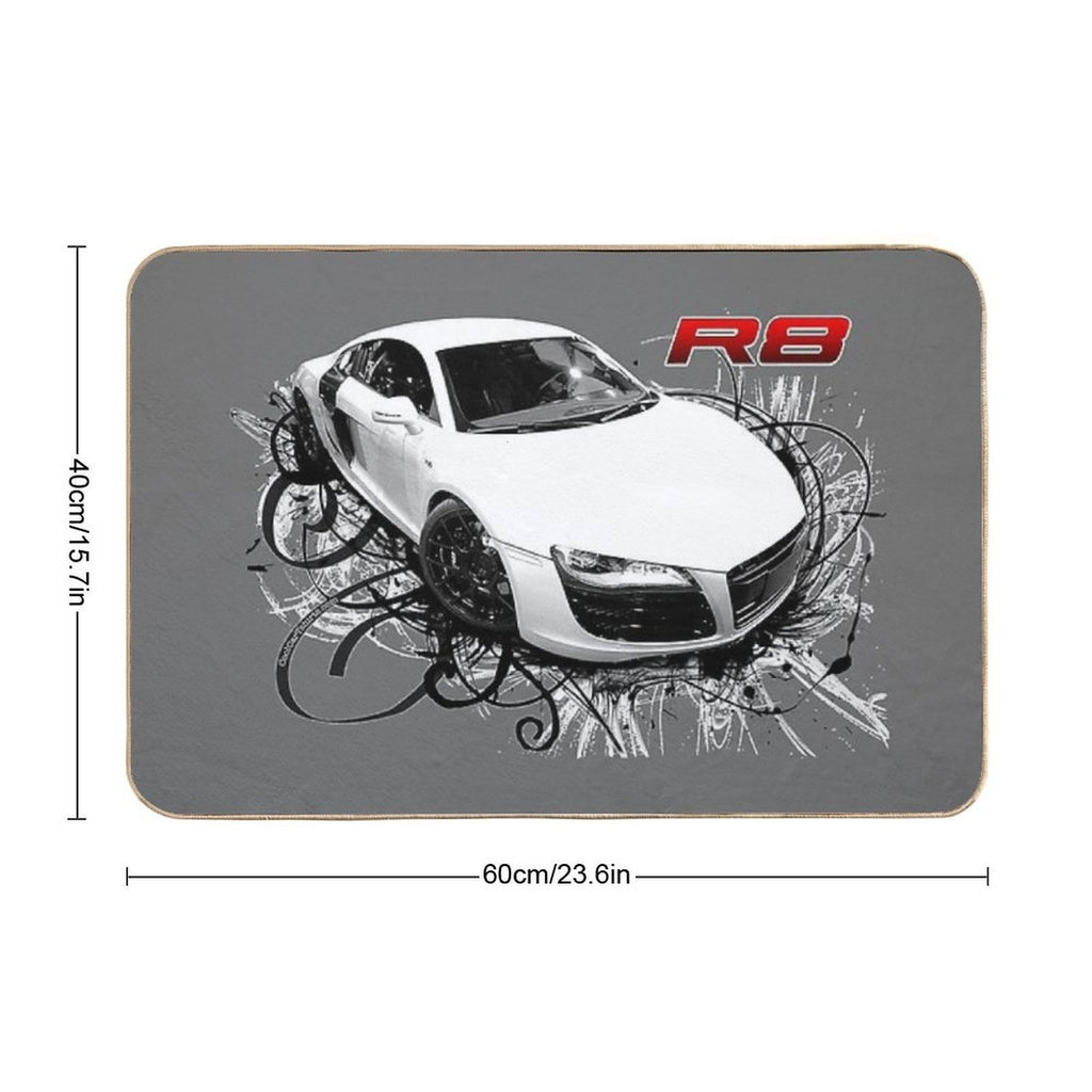 Audi R8 in Swirls  Odorless Bath Mat