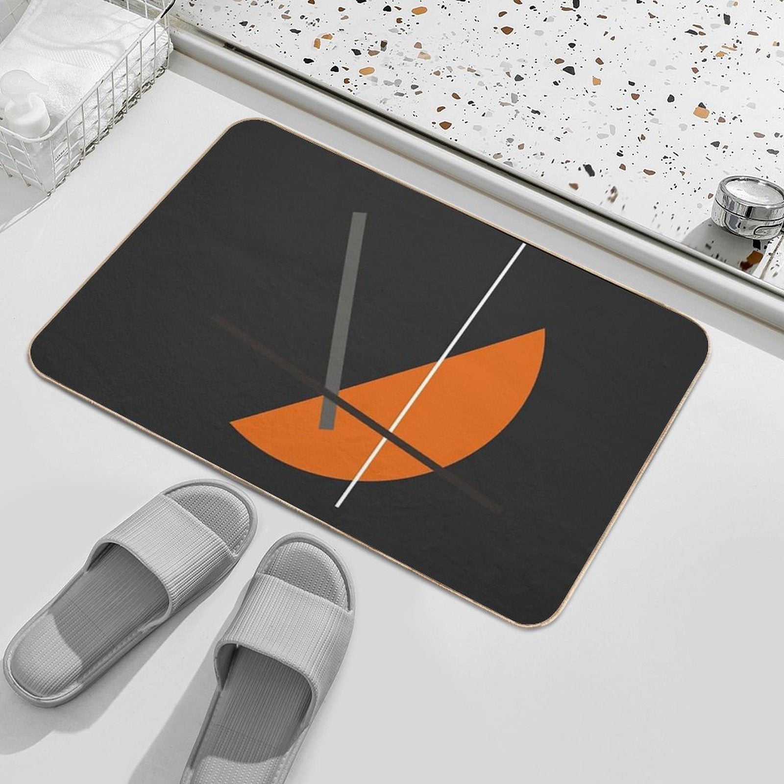 Geometric Abstract Art #8  Stain-Proof Bath Mat