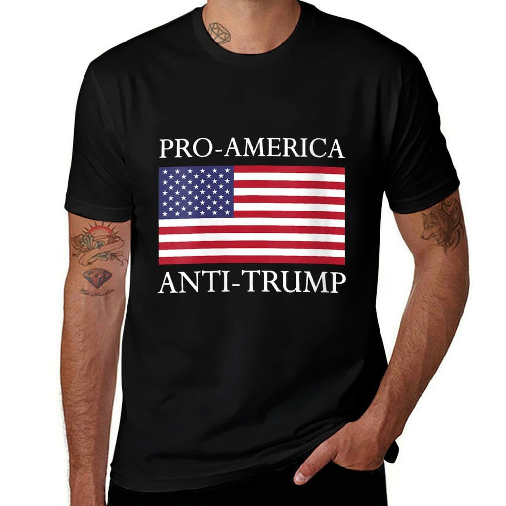 Womens Pro-America Anti-Trump - American USA Resist  Relaxed-fit T-Shirt
