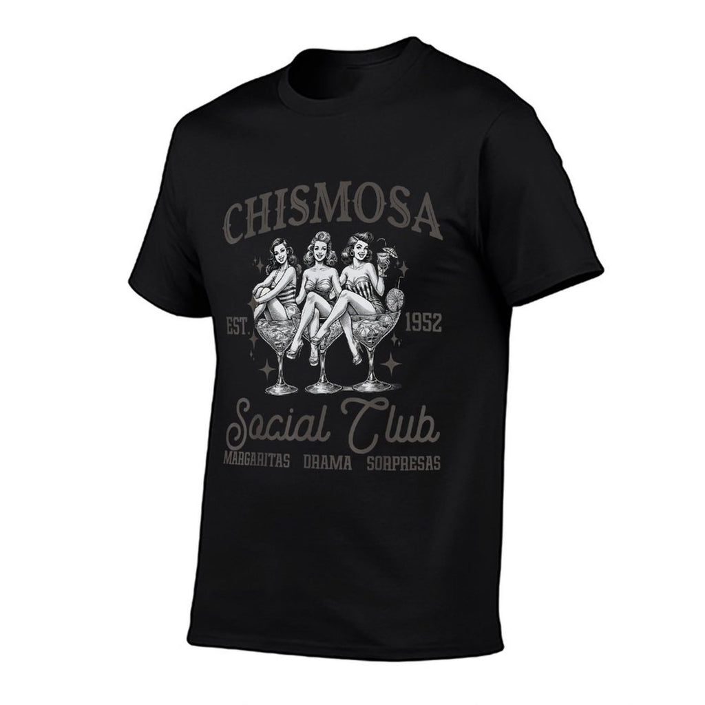 Chismosa Social Club Vintage Funny Spanish  High-quality Stitching T-Shirt