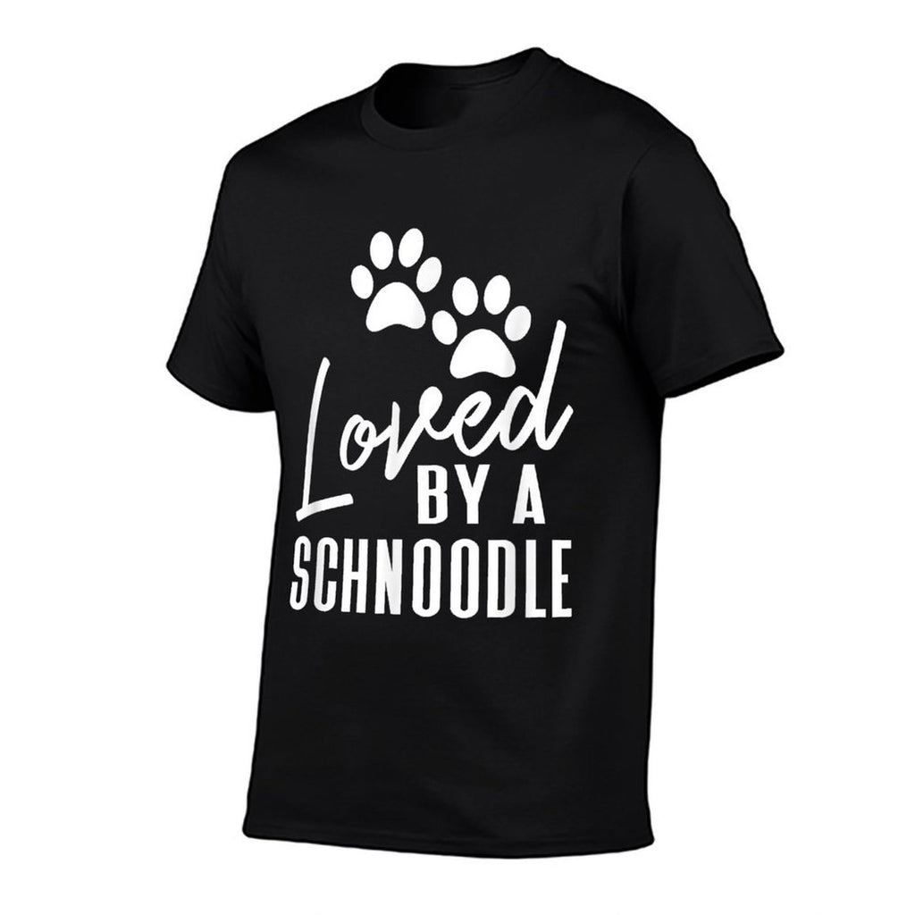 Loved By A Schnoodle - Dog Mom Or Dad  Moisture-wicking T-Shirt