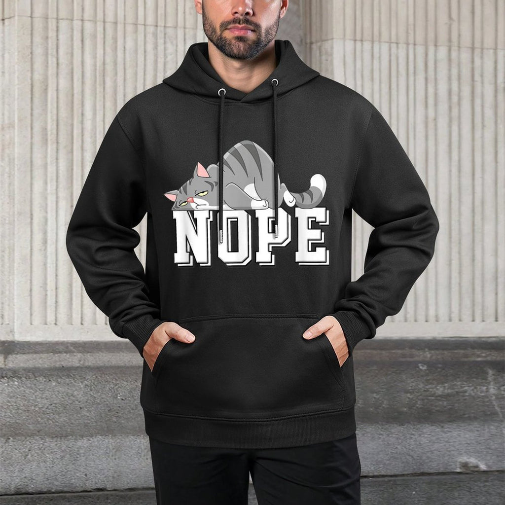 Funny Lazy Cat Nope Not Today Cat Pilling-Resistant Hoodie