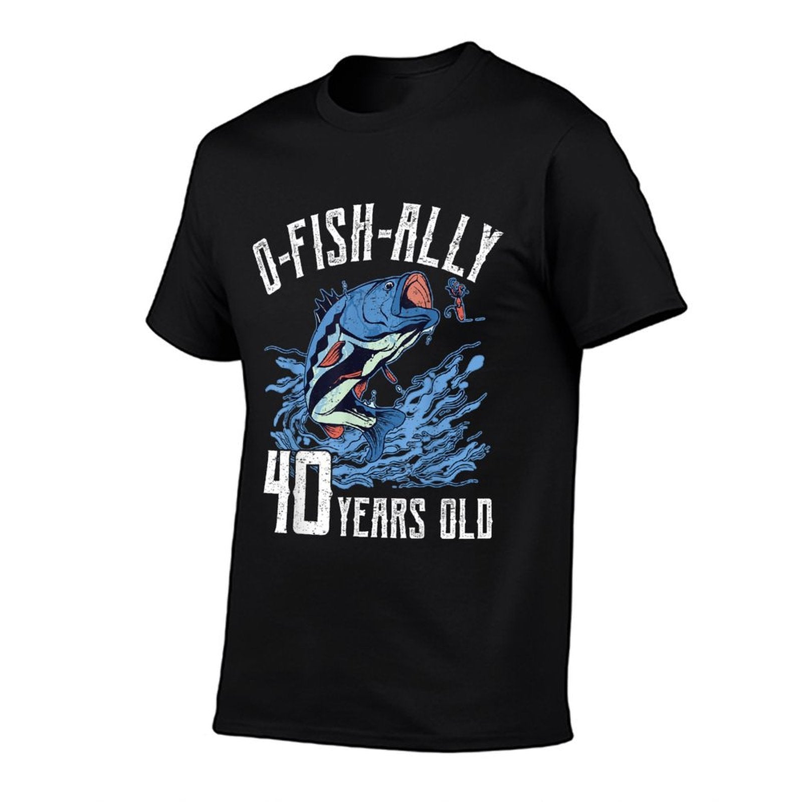 Fishing 40th Birthday - O-Fish-Ally 40 Year Old Angler  Graphic-printed T-Shirt