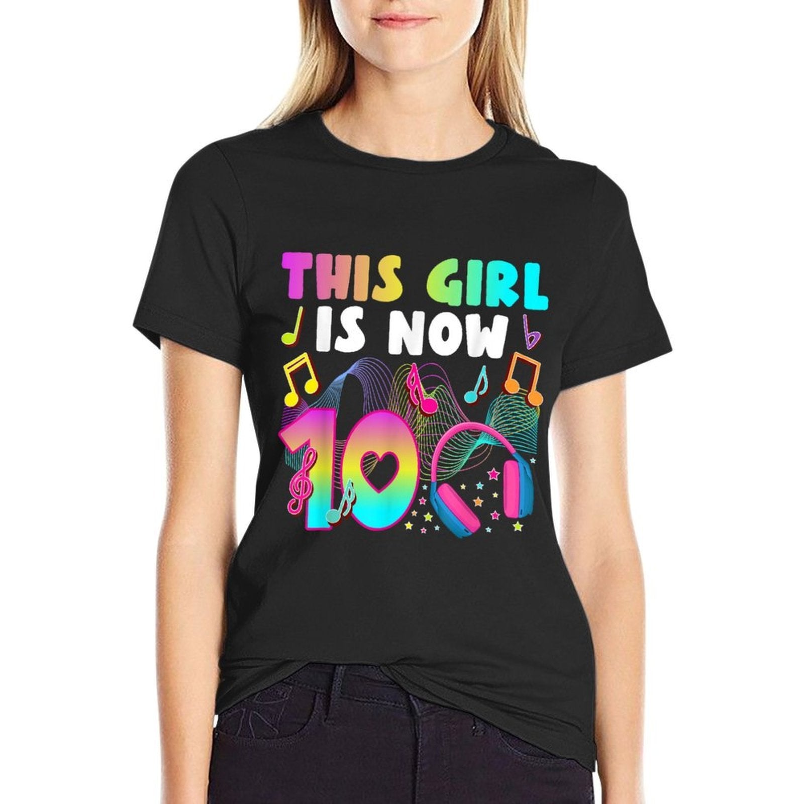 10th Music Birthday Party 10 Year Old Musical Birthday  Slim-fit Cut T-Shirt
