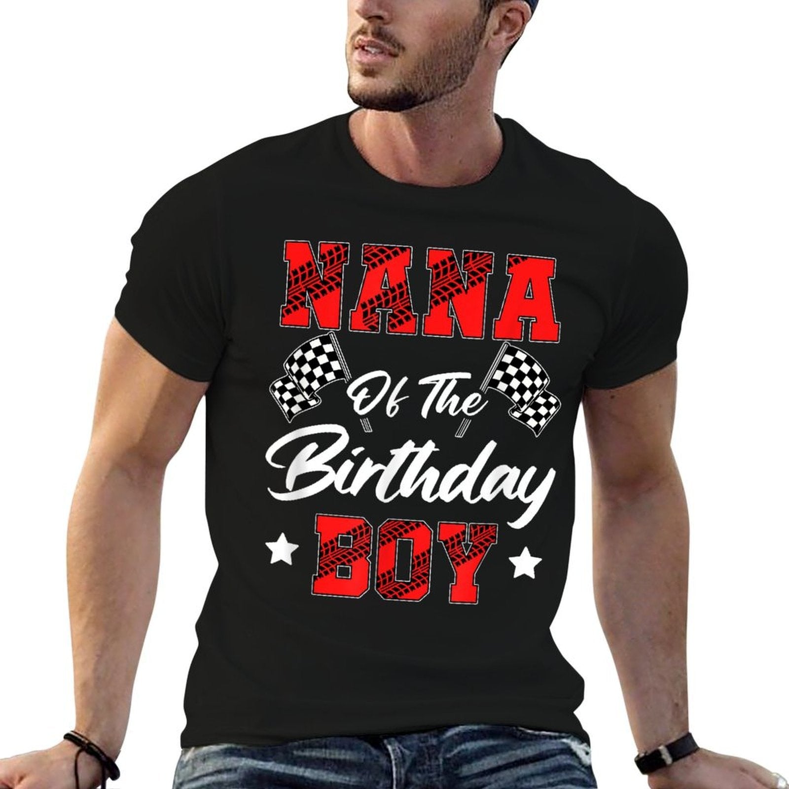 Race Car Nana Of The Birthday Boy Racing Family Pit Crew Comfortable T-Shirt
