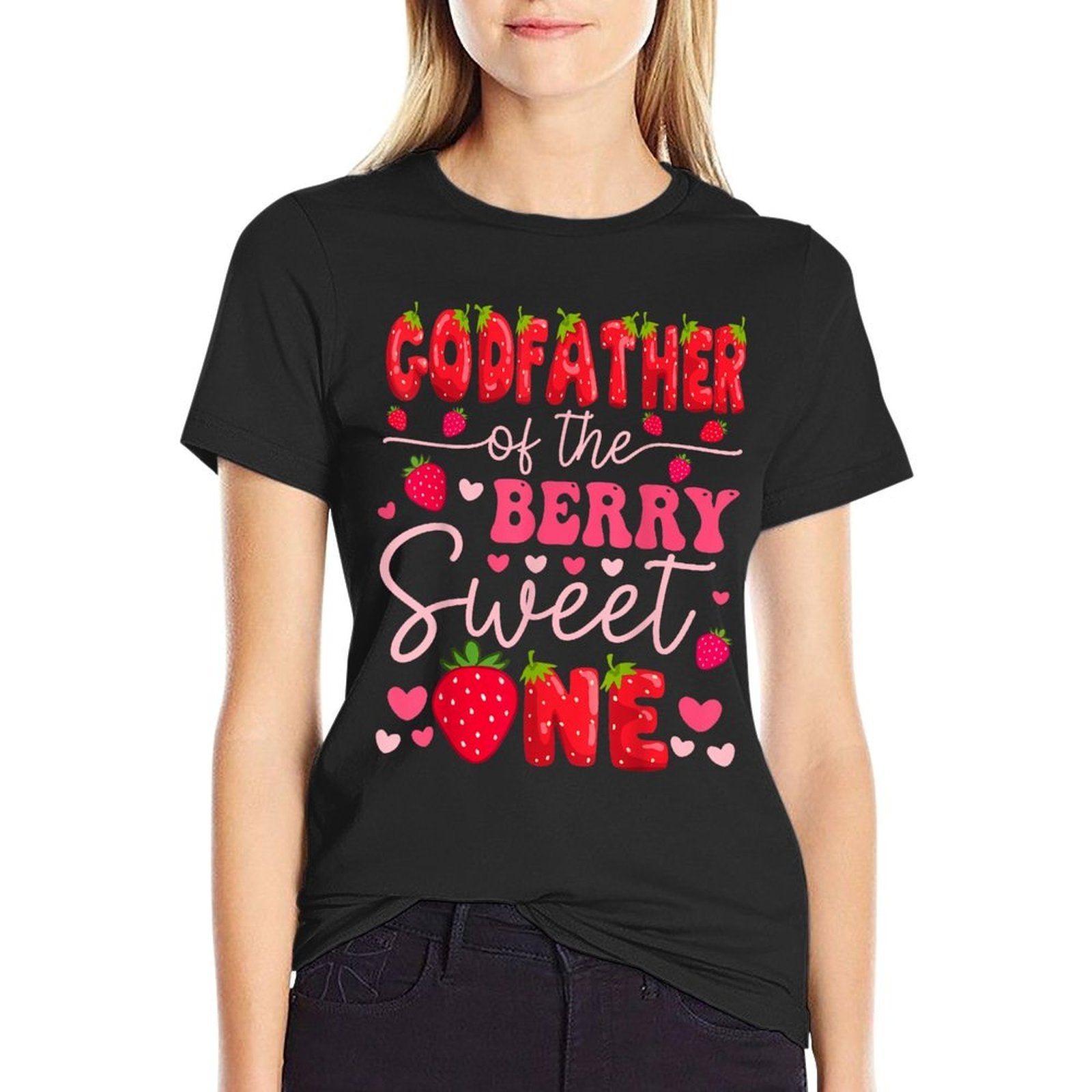 GodFather Of The Berry Sweet One Strawberry 1St Birthday  Easy-care T-Shirt