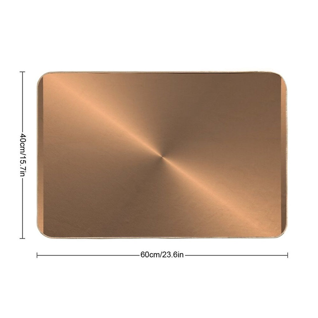 Brushed Copper Illustration  Non-Slip Bath Mat