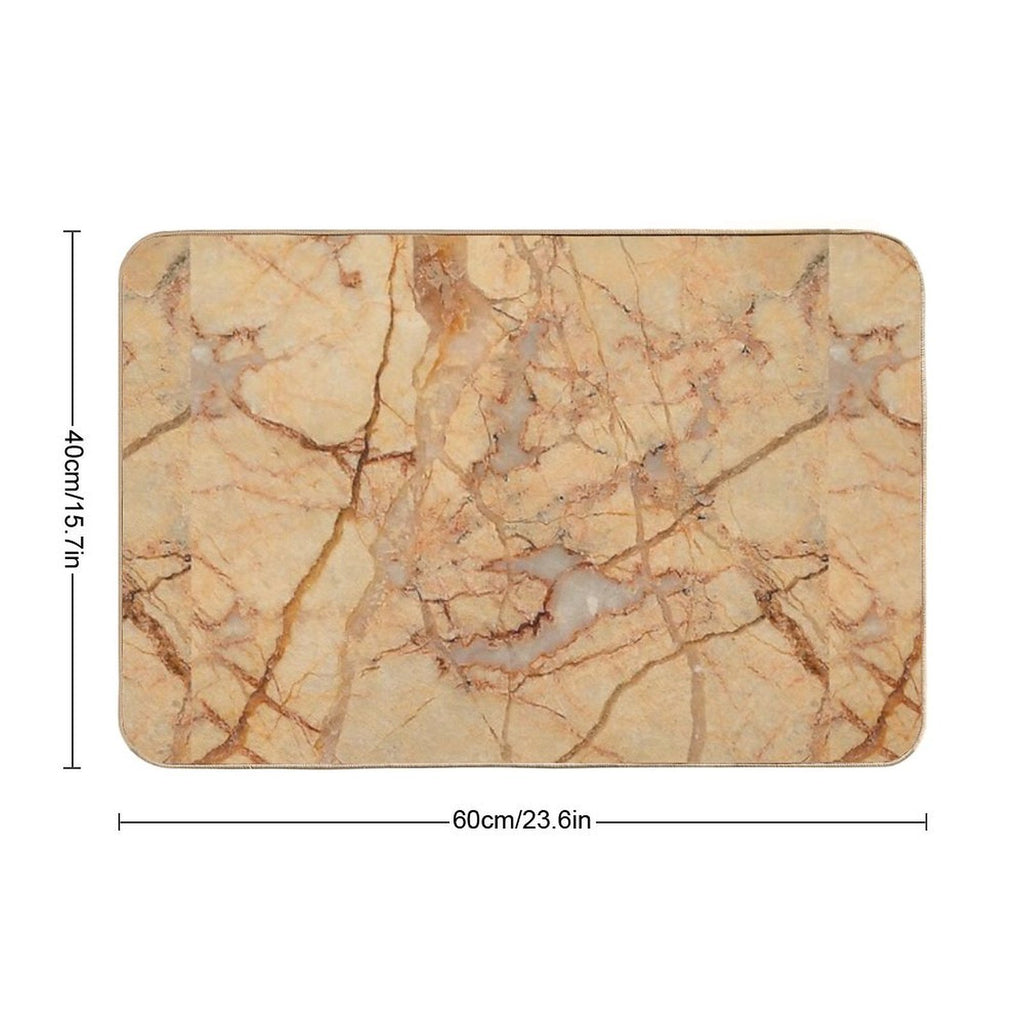 Beige Brown Marble Pattern  Odorless Bath Mat