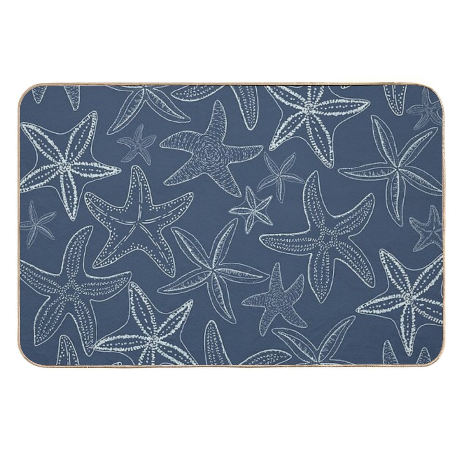 Starfish Pattern Dark Side  Versatile Bath Mat