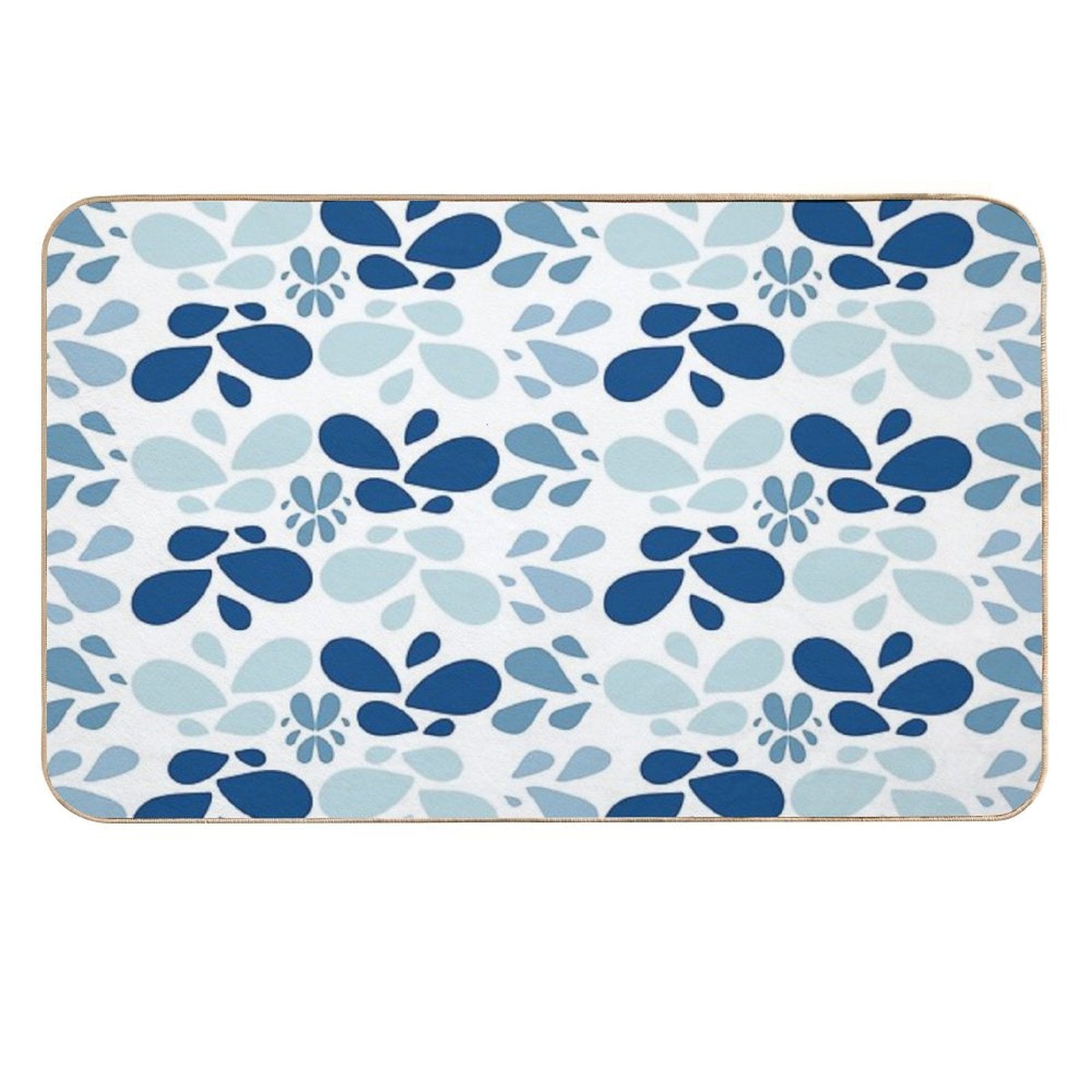 Abstract Blue  Stain-Proof Bath Mat