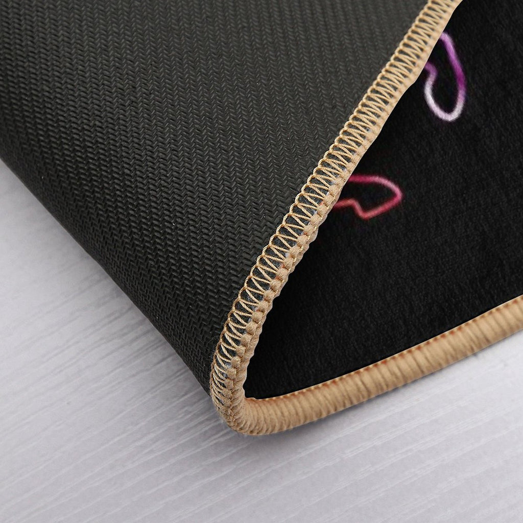 Dressage Horse One Line Art Rainbow  Fade-Resistant Bath Mat