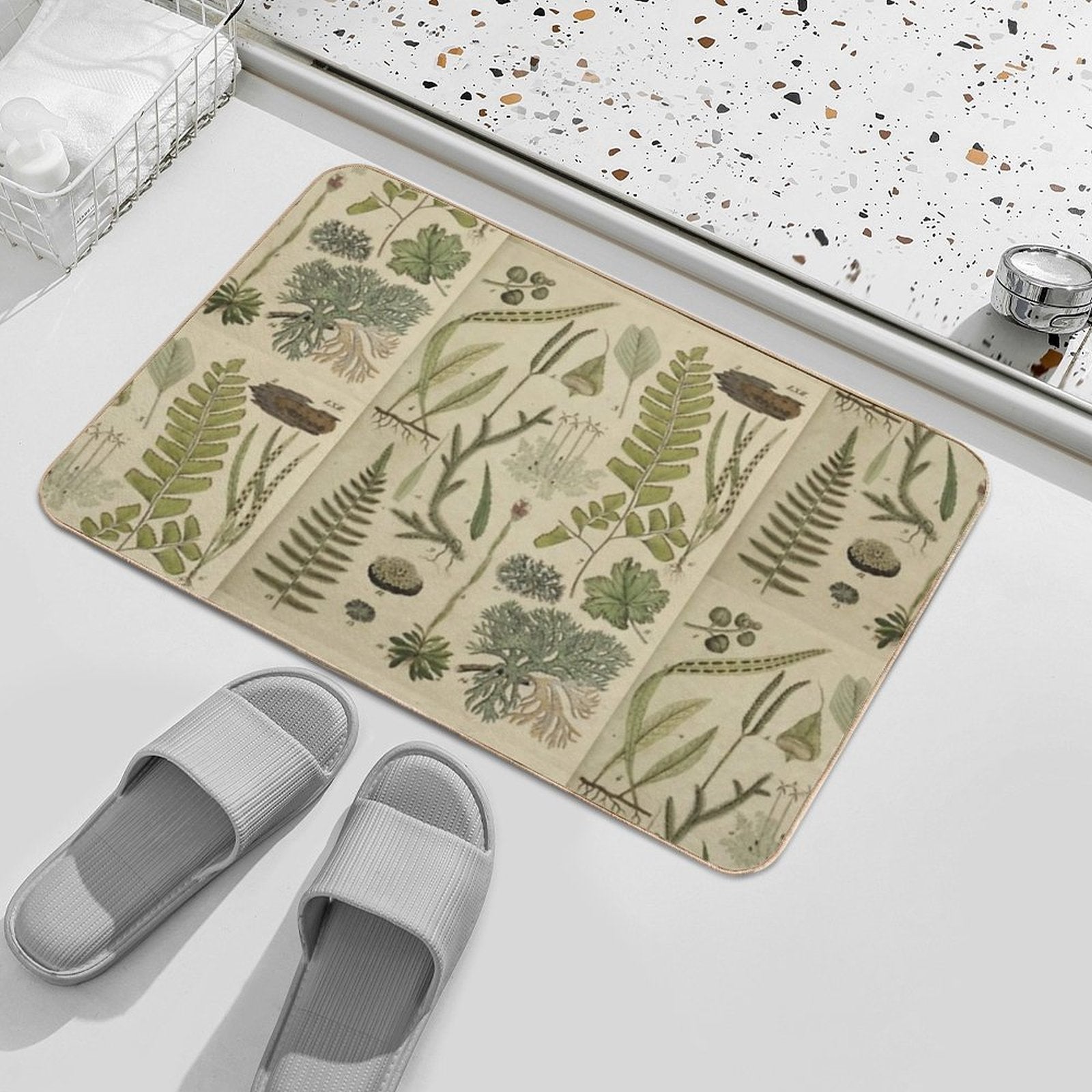 Ferns And Lichen  Eco-Friendly Bath Mat