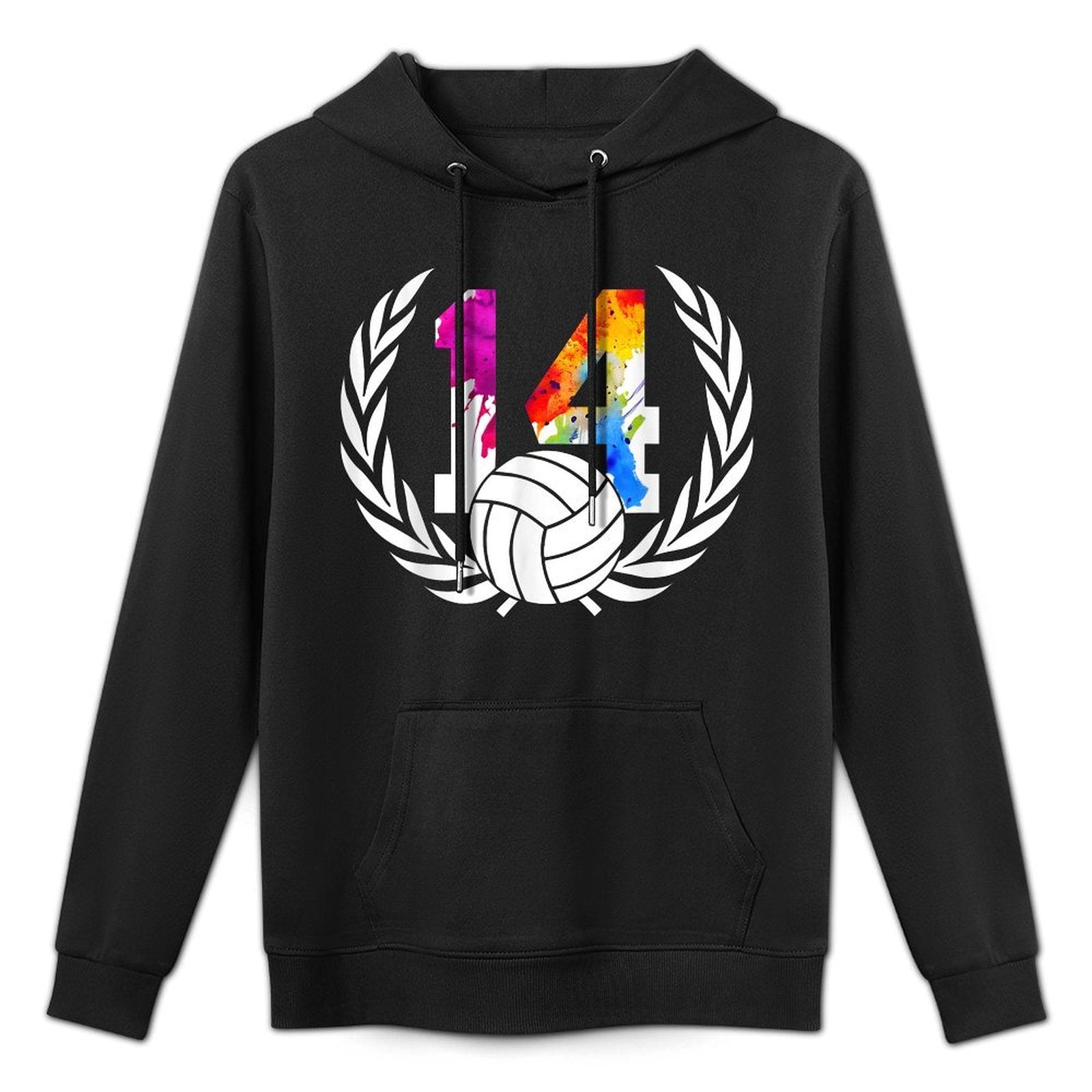 NUMBER 14 YEARS VOLLEYBALL 14TH BIRTHDAY Easy Care Hoodie