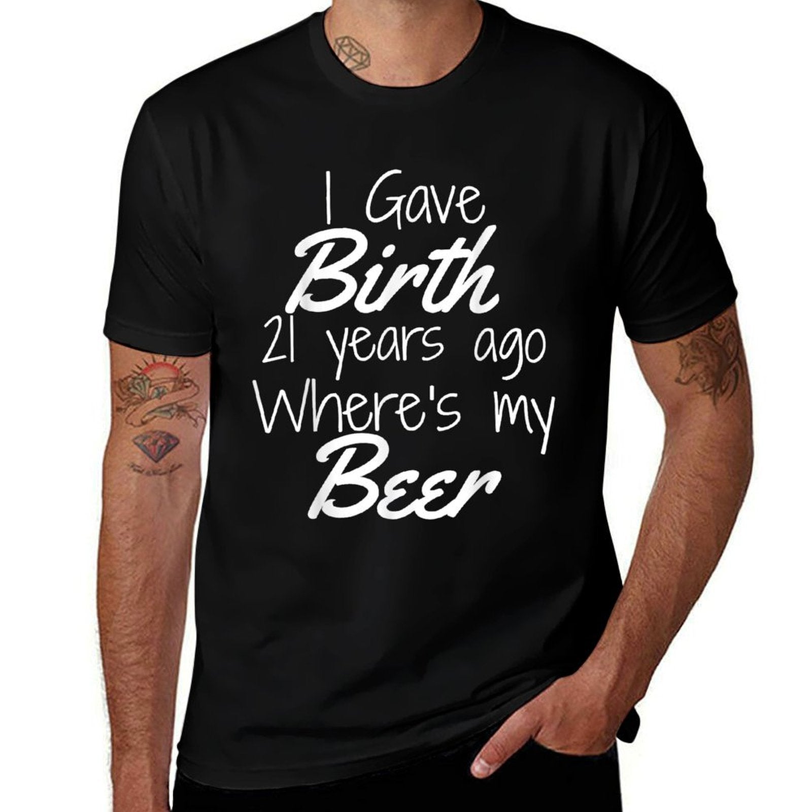 21st Birthday Mom of 21 Year Old Son Daughter Birthday  Heathered Texture T-Shirt
