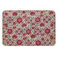 Bokhara Nim Suzani  Antique Uzbek Embroidery Print  Repositionable Bath Mat