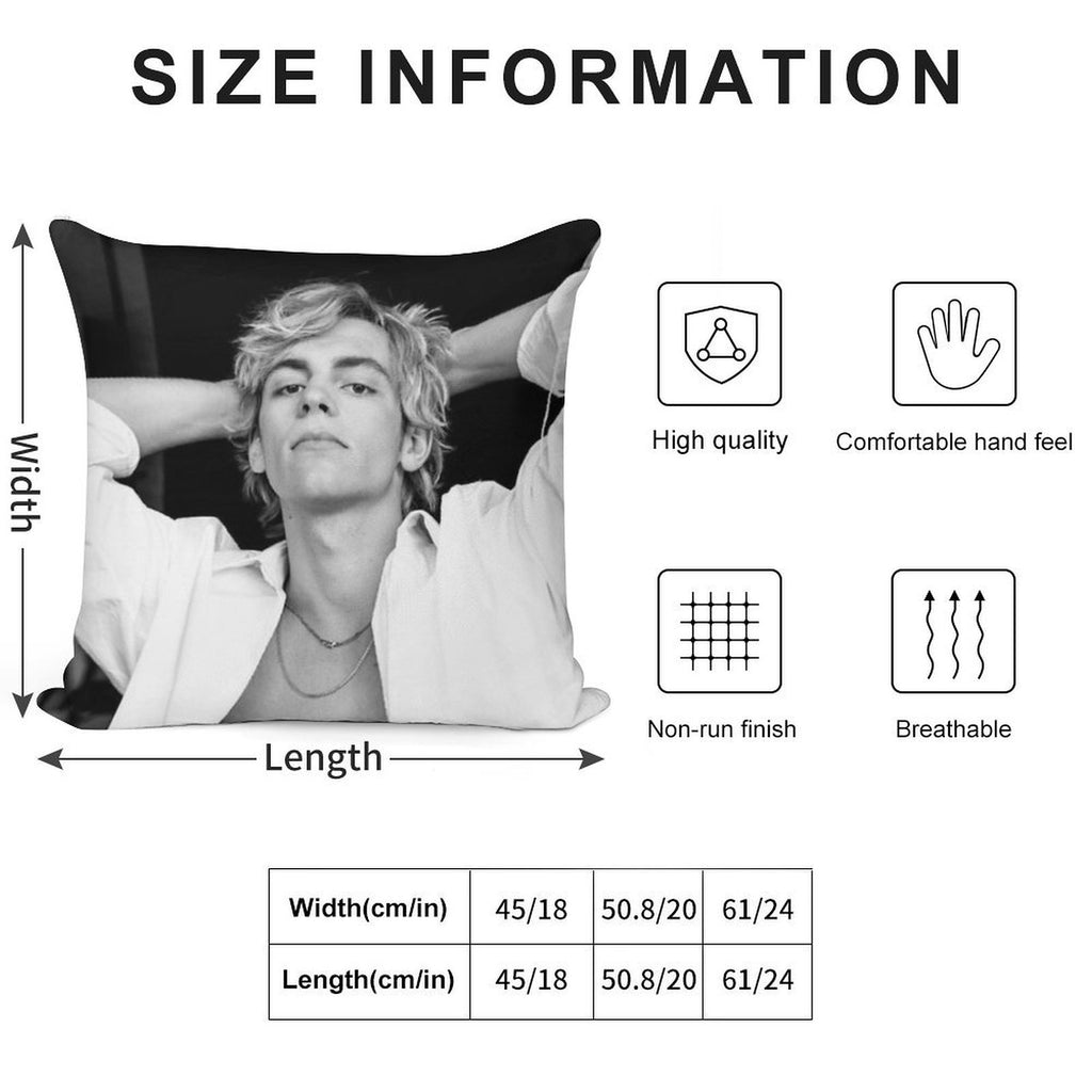 Ross Lynch Soft Decorative Cover Throw Pillow