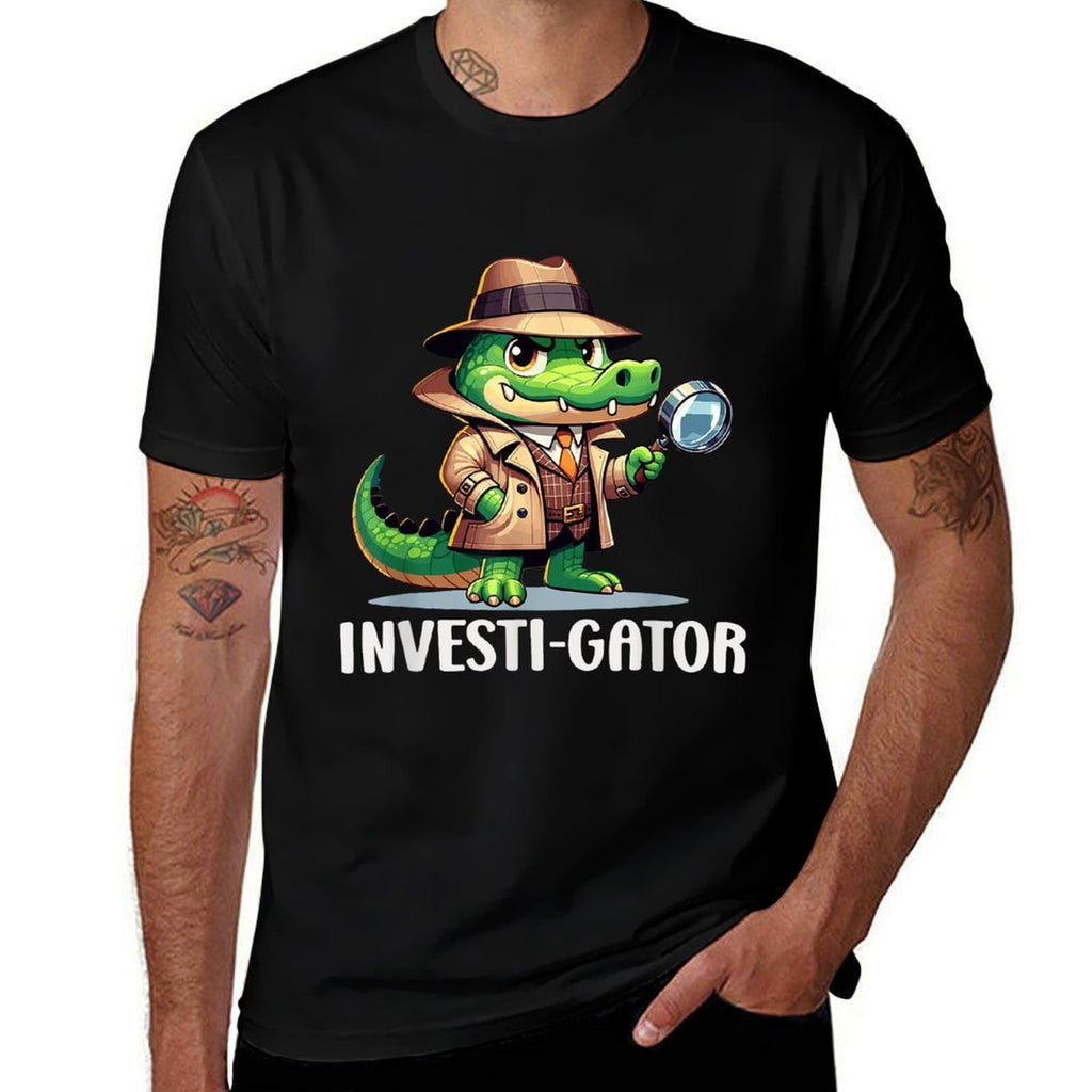 Private Investigator PI Funny Alligator Pun Detective Spy  Quick-drying T-Shirt