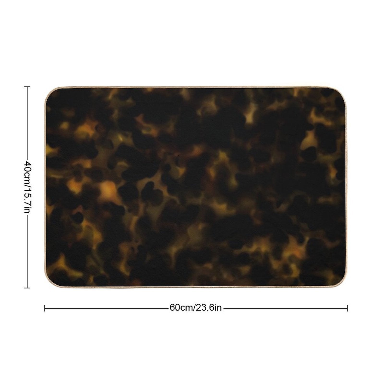 Tortoise Shell Classy Animal Pattern  Dirt-Trapping Bath Mat