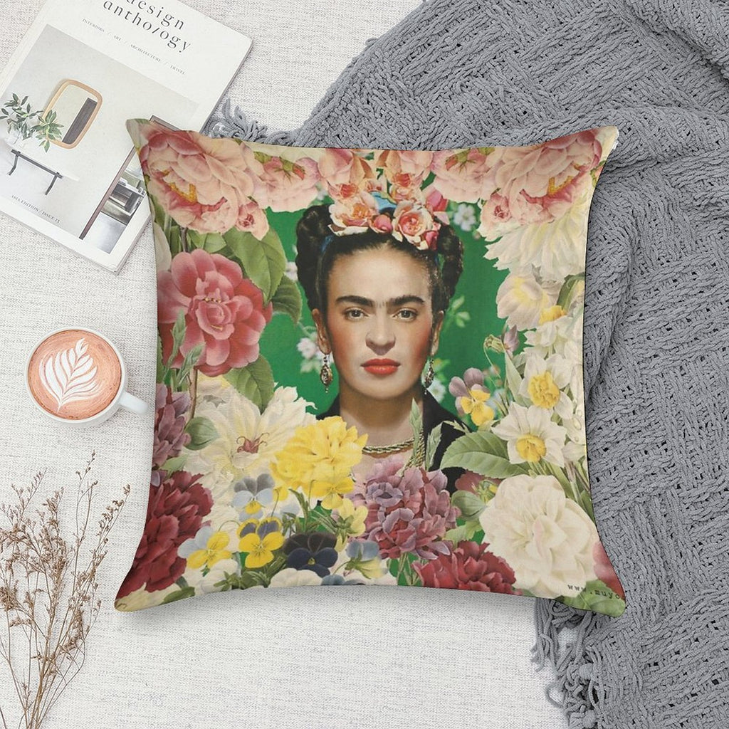 Frida Kahlo IV Soft Fade-Resistant Throw Pillow