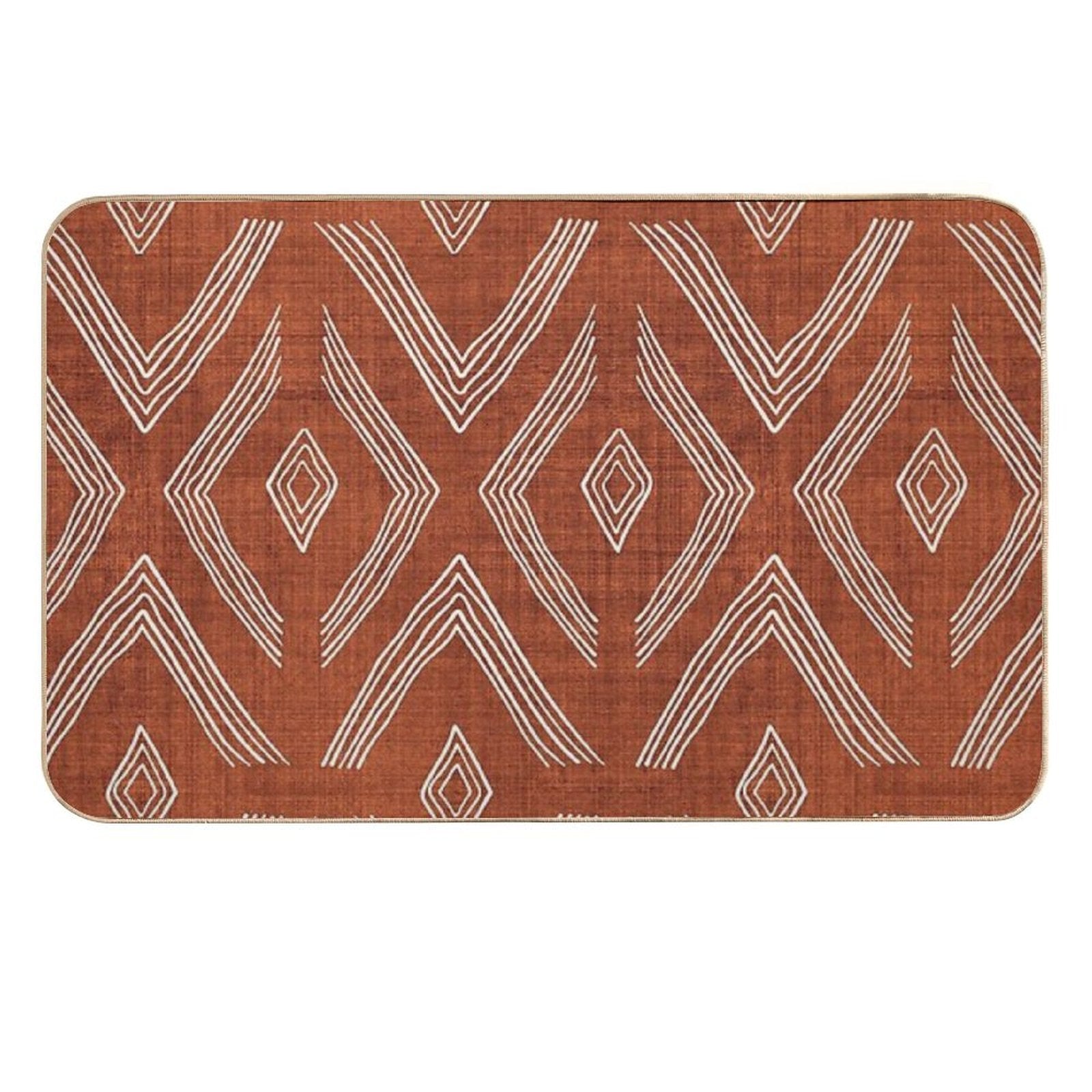 Birch in Rust  Easy To Clean Bath Mat