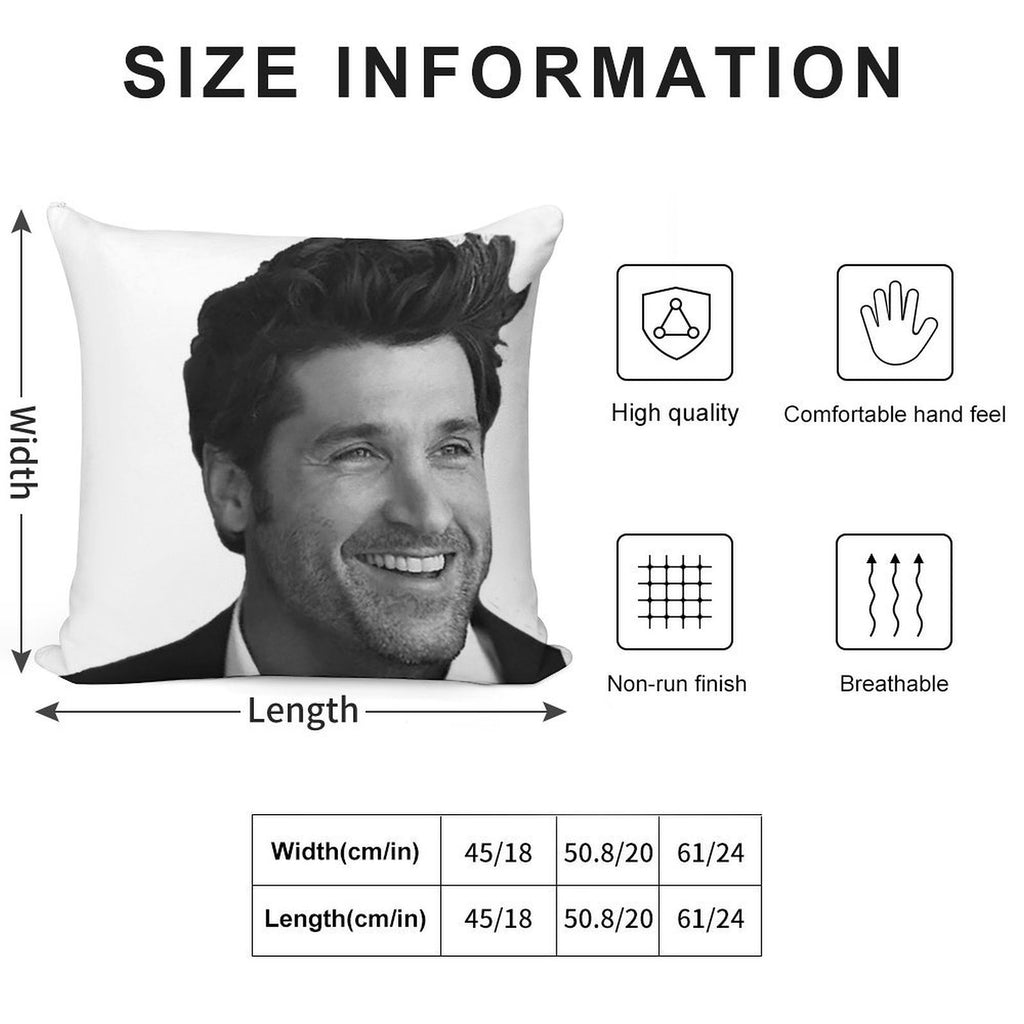 Patrick Dempsey Soft Multiple Sizes Throw Pillow
