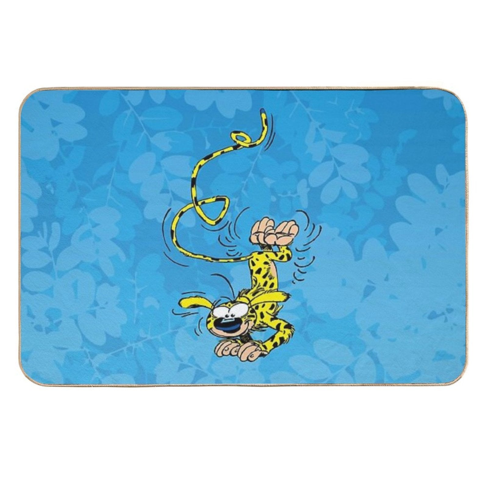 Marsupilami Handstand  Light Blue Design  Rapid-Drying Bath Mat