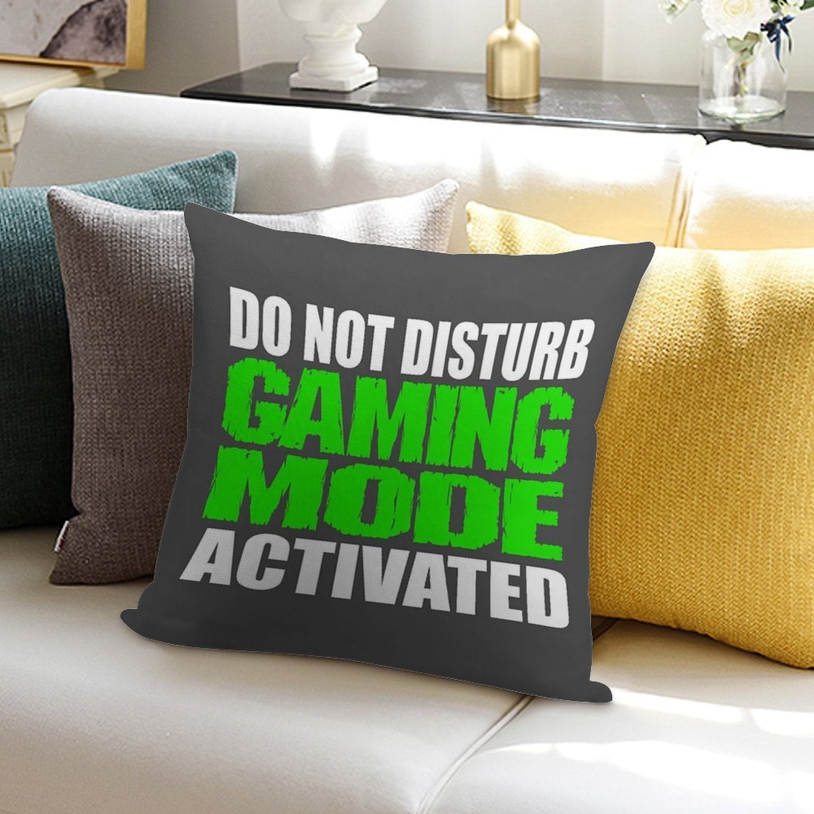 Gaming Mode Soft Decorative Cover Throw Pillow