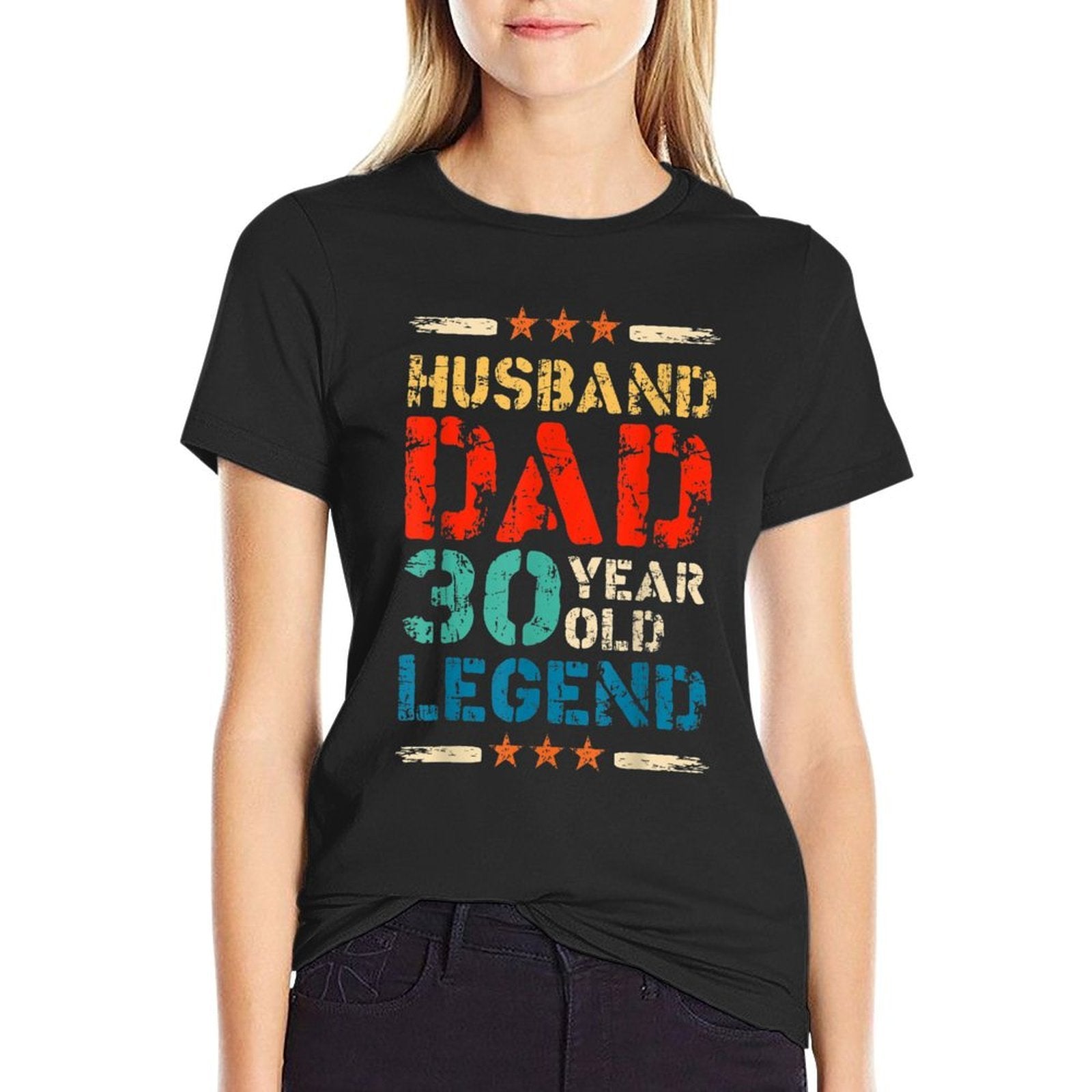 Husband Dad 30 Year Old Legend 30th Birthday Squad  Summer-ready Fabric T-Shirt