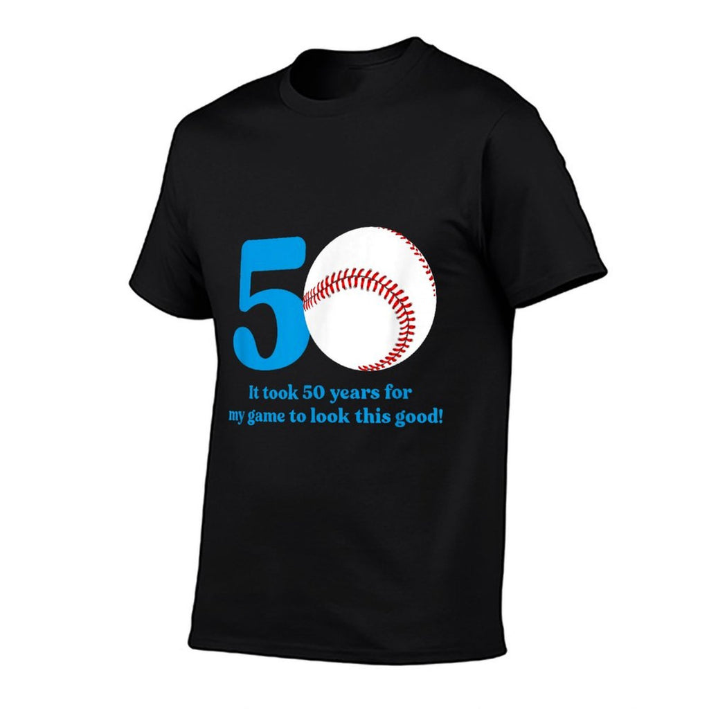 50 Year Old Baseball Player 50th Birthday  Wrinkle-resistant T-Shirt