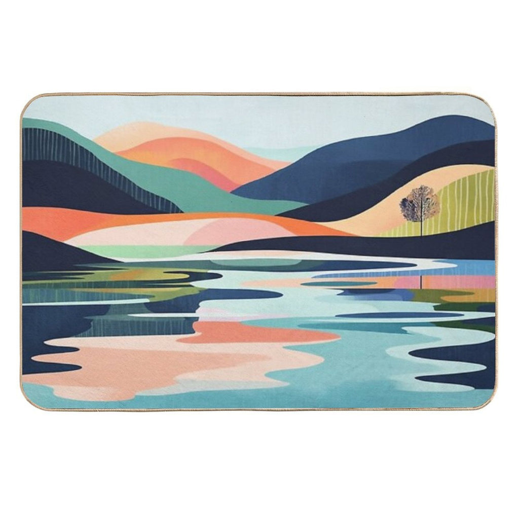 Minimalist Landscape  Easy To Clean Bath Mat
