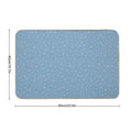 White Stars with Blue Background  Non-Slip Bath Mat