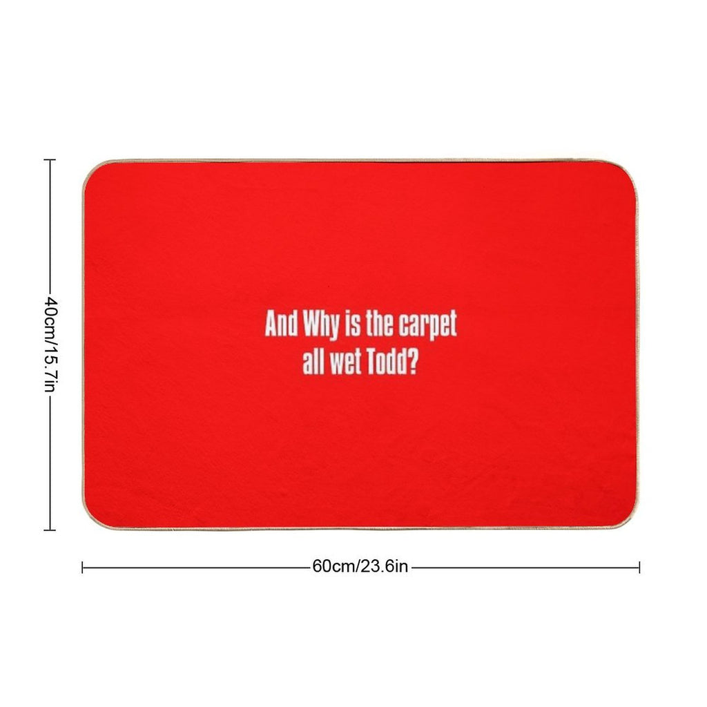And Why Is The Carpet All Wet Todd  Easy Maintenance Bath Mat