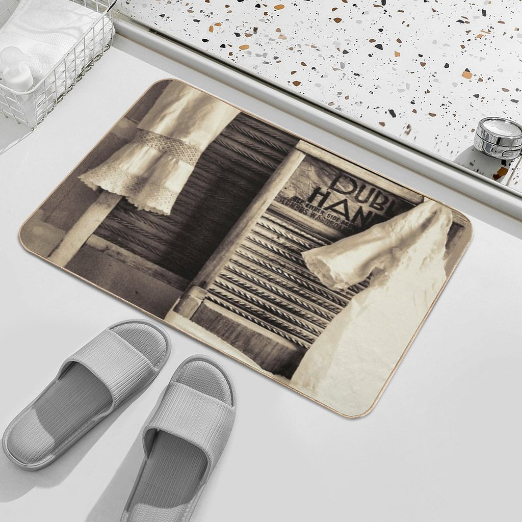 Vintage Laundry Room  Odorless Bath Mat