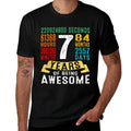 7 Years Old 7th Birthday Gifts Retro Vintage 84 Months Comfortable T-Shirt
