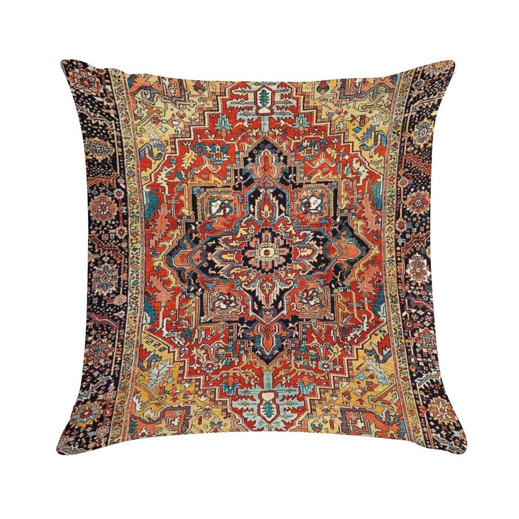 Heriz Persian Carpet Print Soft Ultra-Soft Texture Throw Pillow