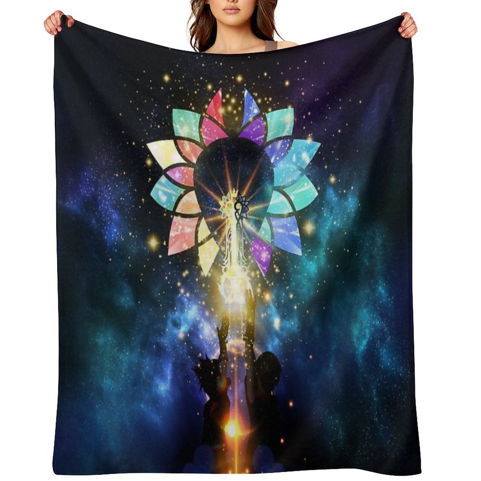 Kingdom Hearts - Combined Keyblade Durable Throw Blanket
