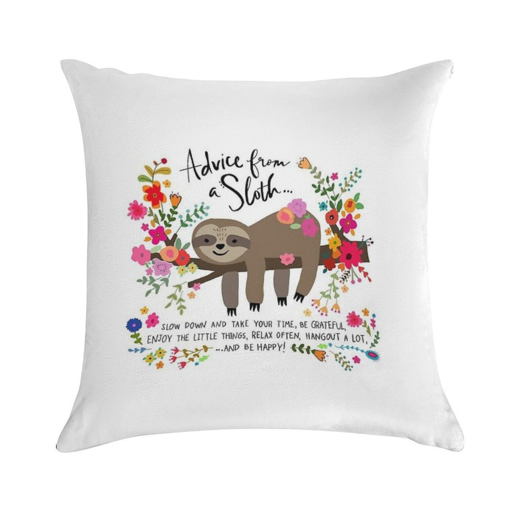 Advice From A Sloth Soft Easy Maintenance Throw Pillow