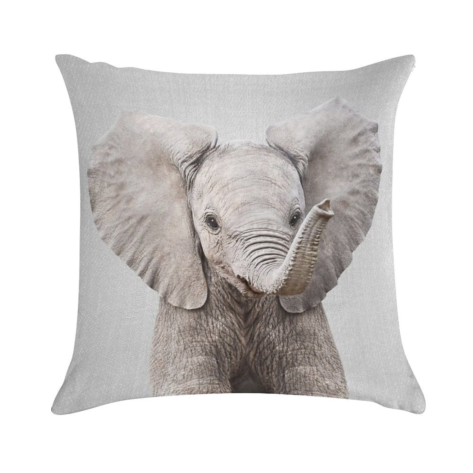 Baby Elephant - Colorful Soft Gift Ready Throw Pillow
