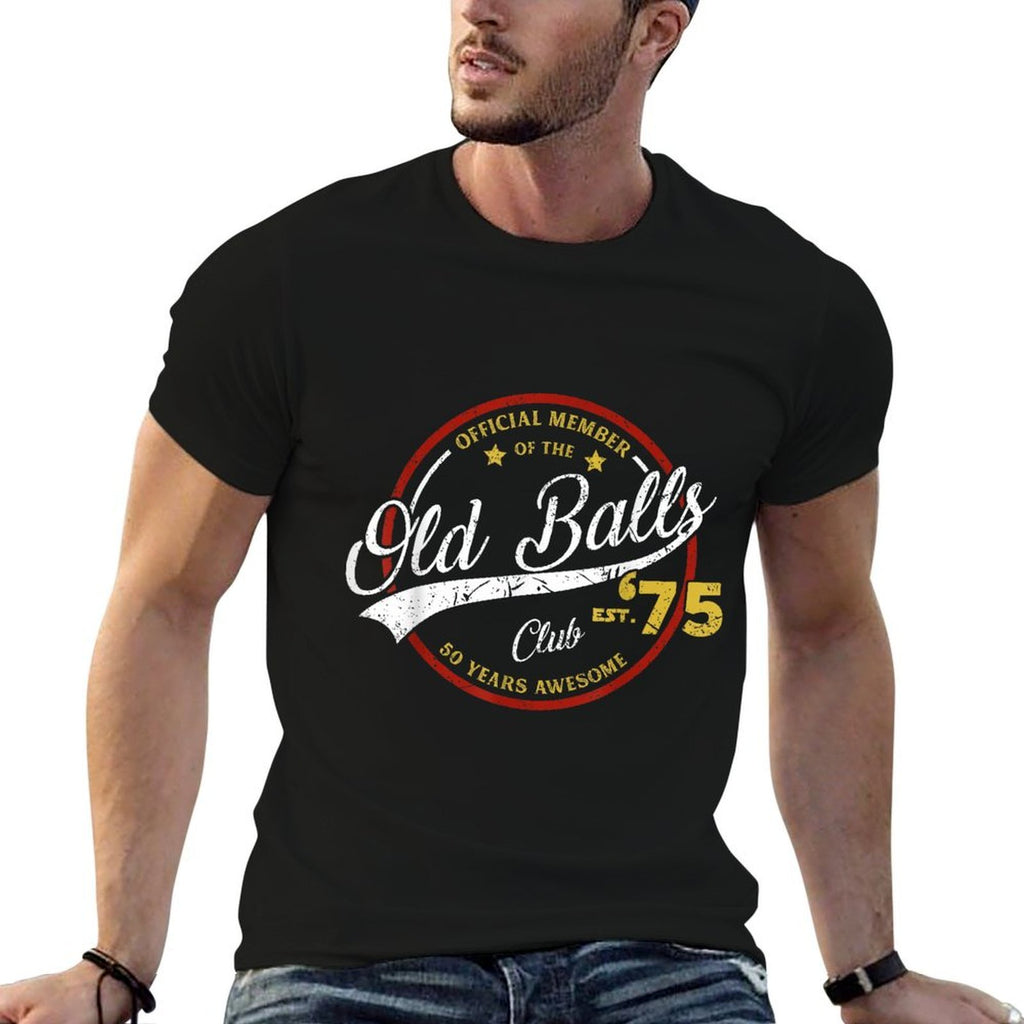 Vintage 50th Birthday Old Balls Club 1975 for Old Man  Lightweight T-Shirt