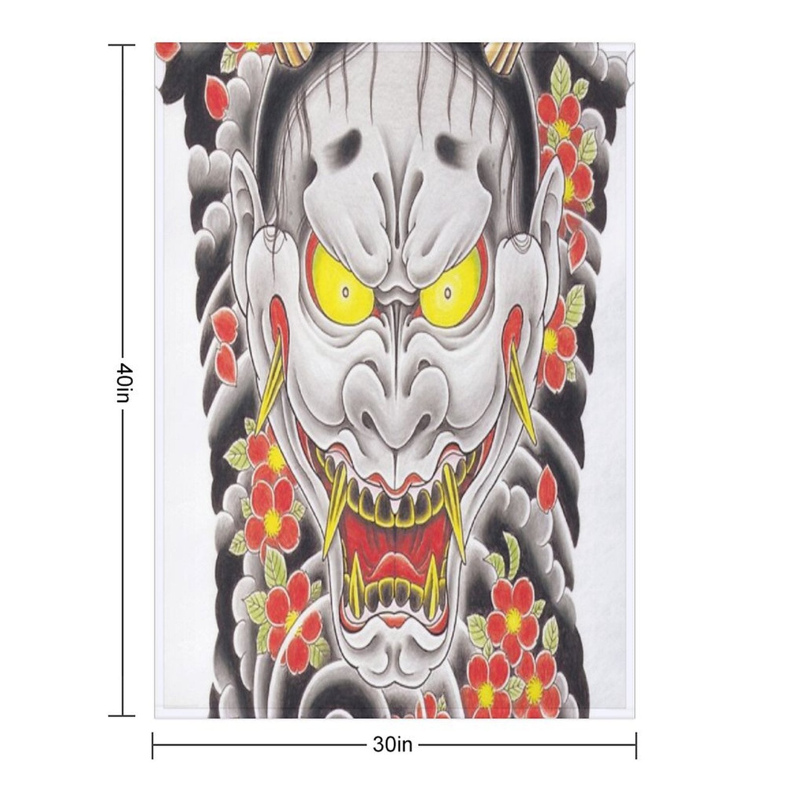 Goro Majima Hanya Tattoo Large Version Travel-friendly Throw Blanket