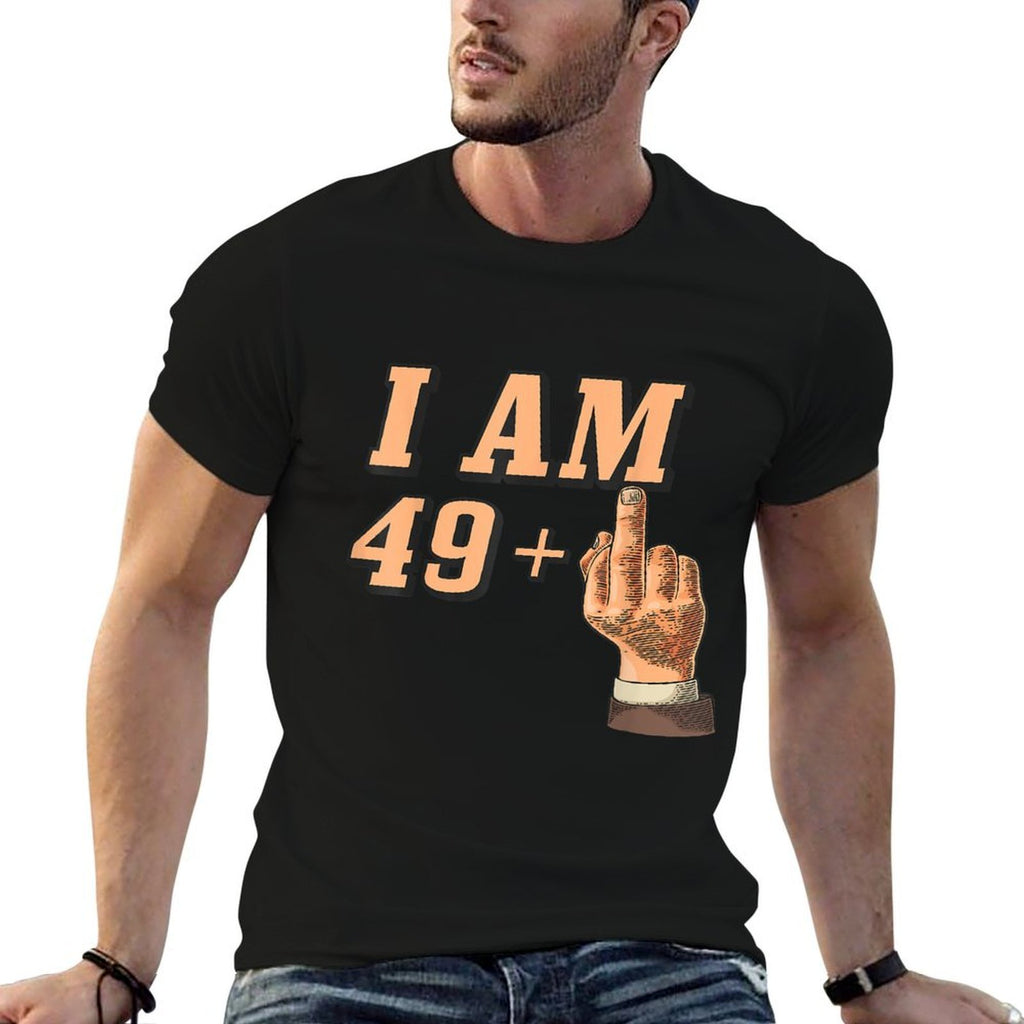I Am 50 (funny 50th Birthday Present Shirt)  Heathered Texture T-Shirt