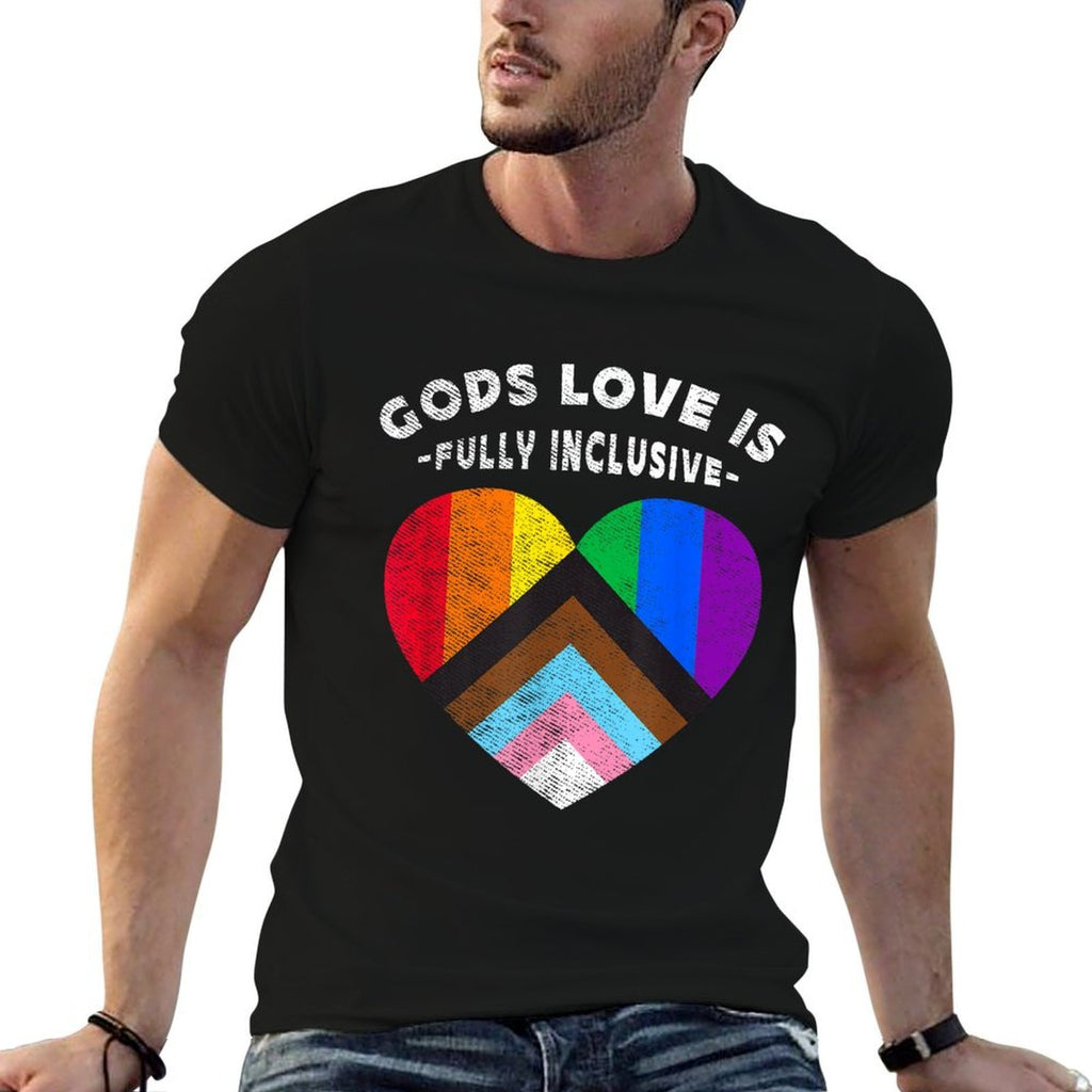Gods Love Is Fully Inclusive Christian Gay Lesbian LGBT  Polyester Blend T-Shirt