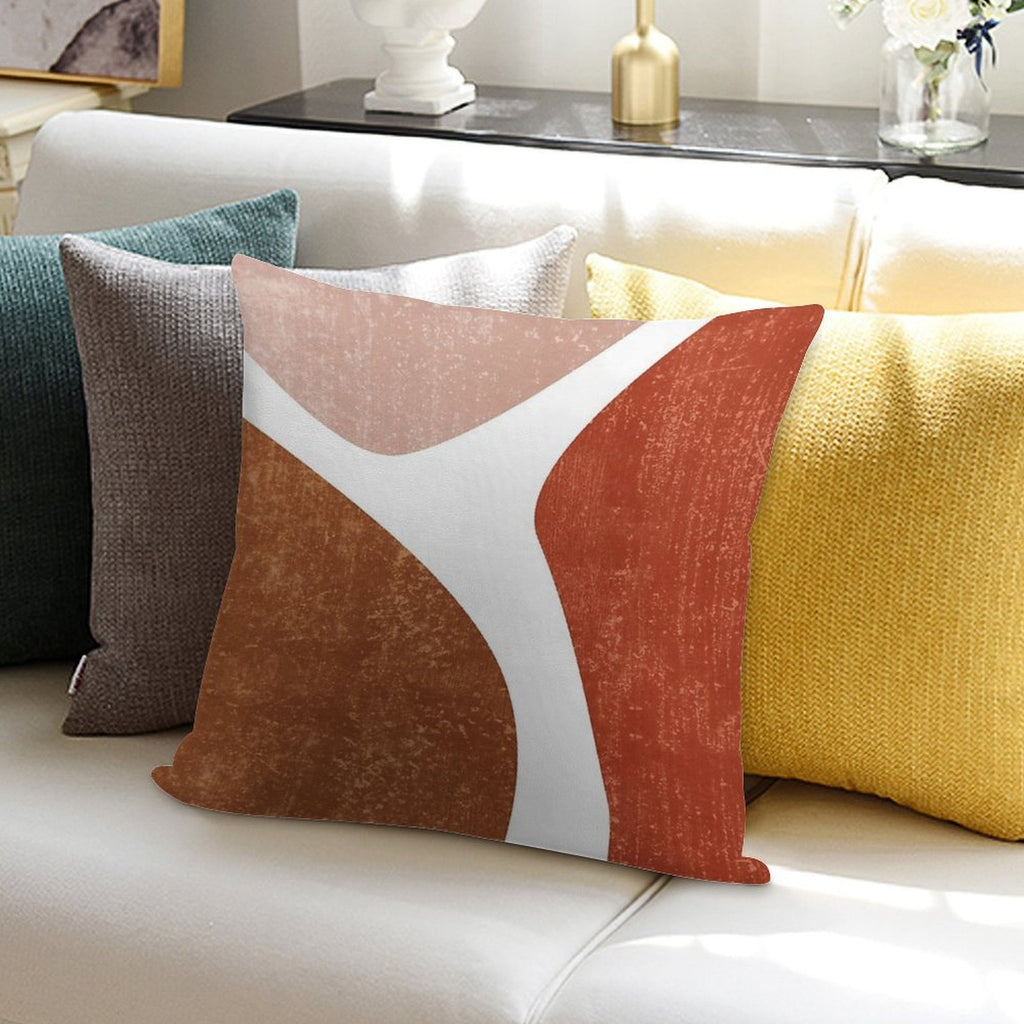 Terracotta Art Print 2 - Terracotta Abstract - Modern, Minimal, Contemporary Abstract - Brown, Beige Soft Multiple Sizes Throw Pillow
