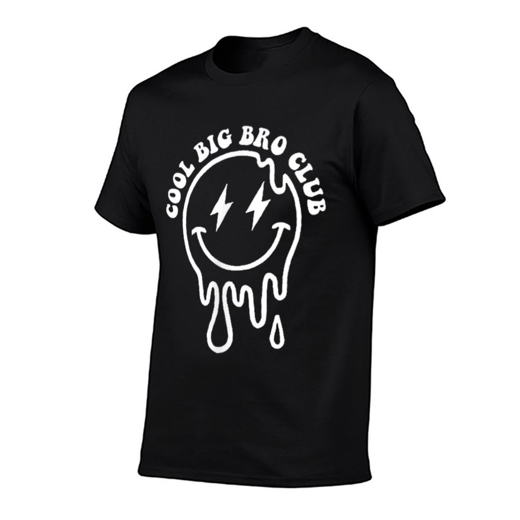 Groovy Cool Big Bro Club Brother Matching Family 2 Sided  Rolled Sleeves T-Shirt