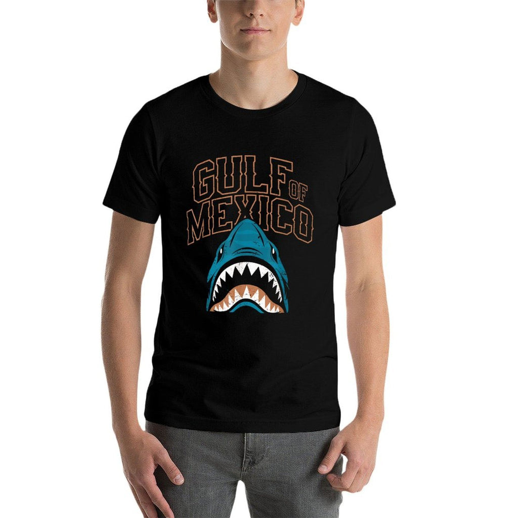Gulf of Mexico Gulf of Mexico Forever Shark  Rolled Sleeves T-Shirt
