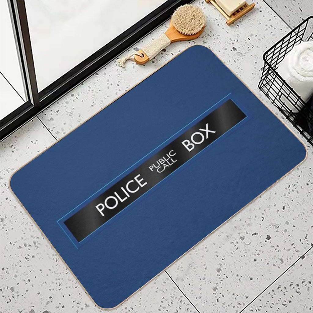 Police Box  Easy To Clean Bath Mat