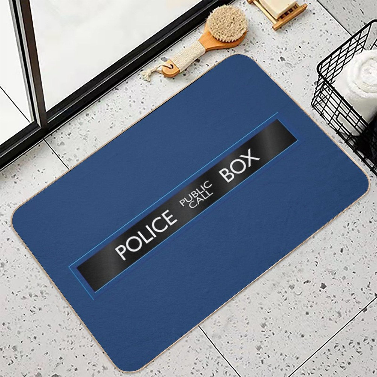 Police Box  Easy To Clean Bath Mat