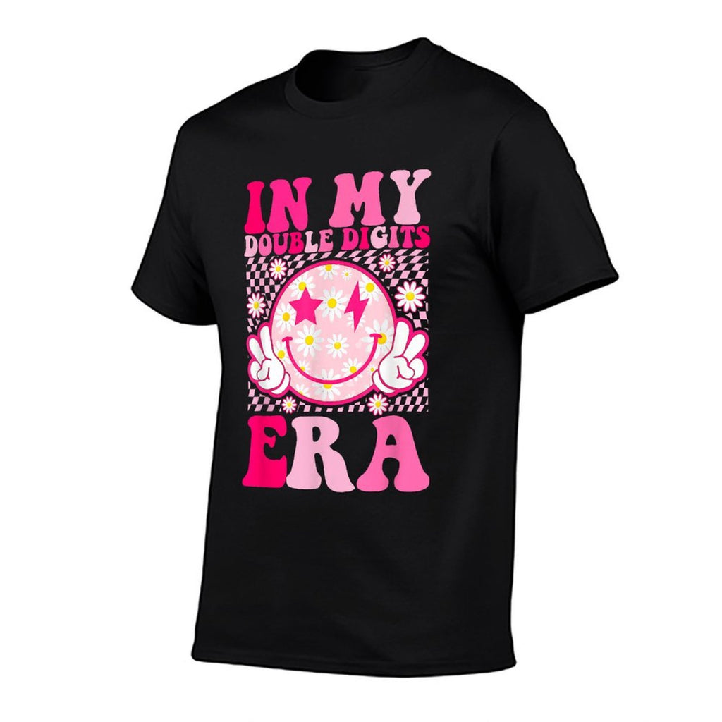 Birthday Happy Face For Women Girls In My Double Digits Era  Moisture-wicking T-Shirt