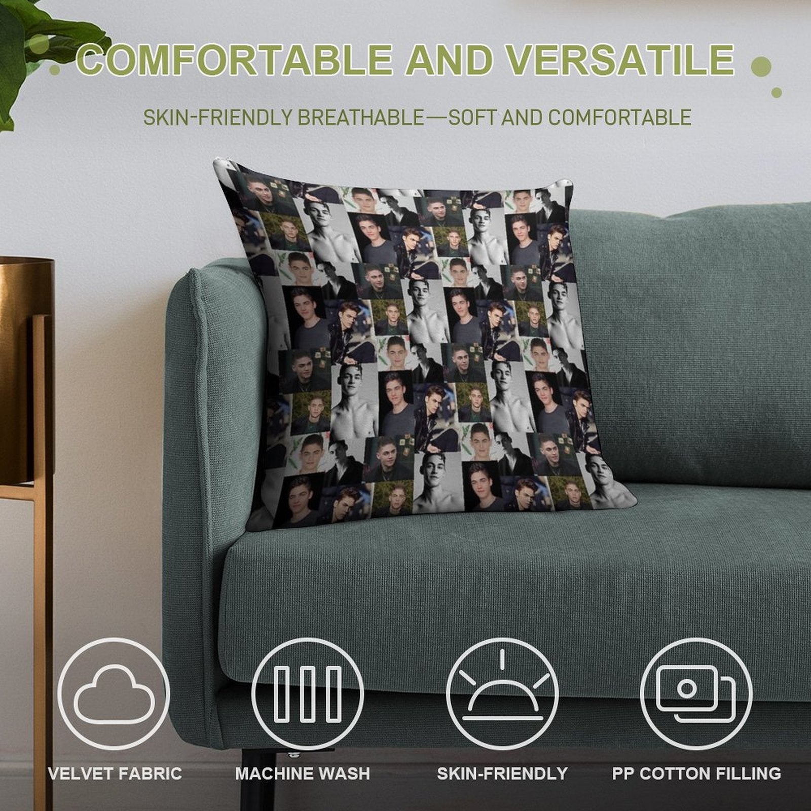 Hardin Scott Photo Edit Soft Reinforced Edging Throw Pillow